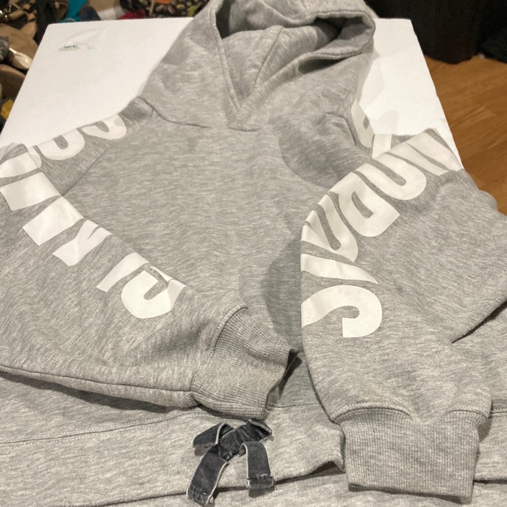 Girls Zara 11/12 gray hoodie with glamorous graphic